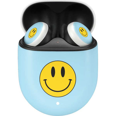 Blue Happy Face Google Pixel Buds Skin